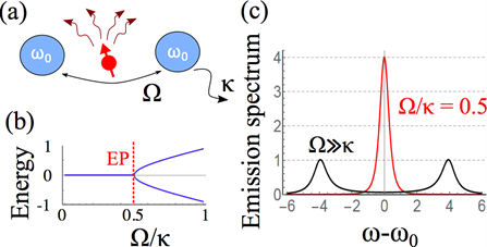 Spontaneous emission at exceptional points (EPs).